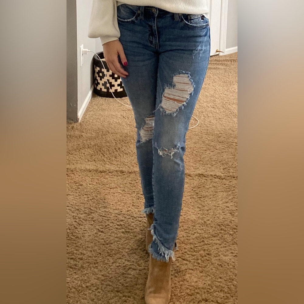 KanCan Blue Ripped Jeans
